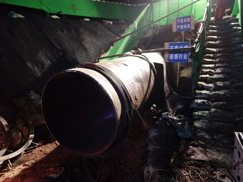 三聯磁電管道消磁-東北石油換管作業區-切管完成